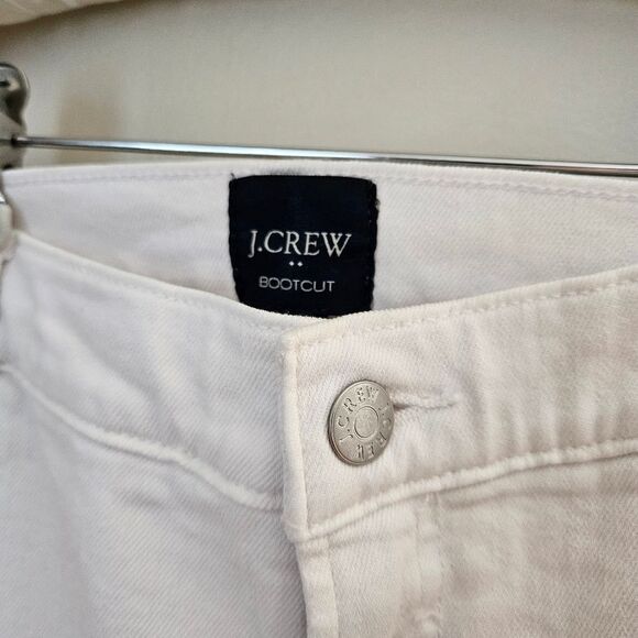 J. Crew Jeans Bootcut White Casual Neutral Factory Denim Trendy - Picture 6 of 16